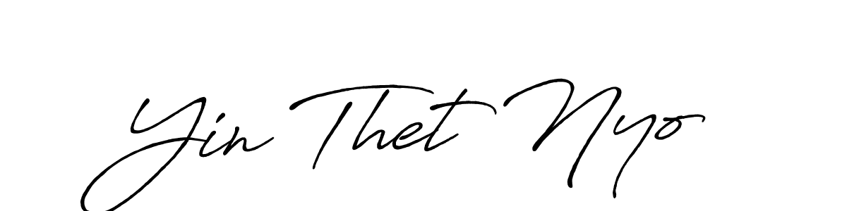 Similarly Antro_Vectra_Bolder is the best handwritten signature design. Signature creator online .You can use it as an online autograph creator for name Yin Thet Nyo. Yin Thet Nyo signature style 7 images and pictures png