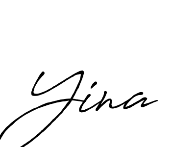 Design your own signature with our free online signature maker. With this signature software, you can create a handwritten (Antro_Vectra_Bolder) signature for name Yina. Yina signature style 7 images and pictures png