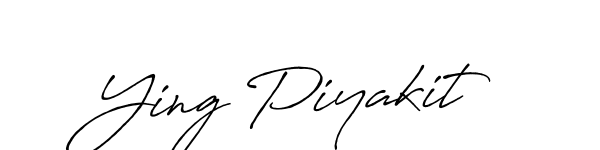 Create a beautiful signature design for name Ying Piyakit. With this signature (Antro_Vectra_Bolder) fonts, you can make a handwritten signature for free. Ying Piyakit signature style 7 images and pictures png