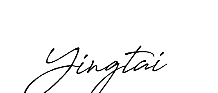 Make a beautiful signature design for name Yingtai. With this signature (Antro_Vectra_Bolder) style, you can create a handwritten signature for free. Yingtai signature style 7 images and pictures png