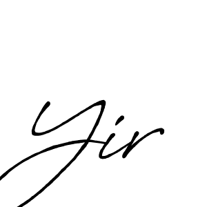 Yir stylish signature style. Best Handwritten Sign (Antro_Vectra_Bolder) for my name. Handwritten Signature Collection Ideas for my name Yir. Yir signature style 7 images and pictures png