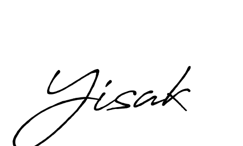 Yisak stylish signature style. Best Handwritten Sign (Antro_Vectra_Bolder) for my name. Handwritten Signature Collection Ideas for my name Yisak. Yisak signature style 7 images and pictures png