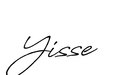 How to make Yisse name signature. Use Antro_Vectra_Bolder style for creating short signs online. This is the latest handwritten sign. Yisse signature style 7 images and pictures png