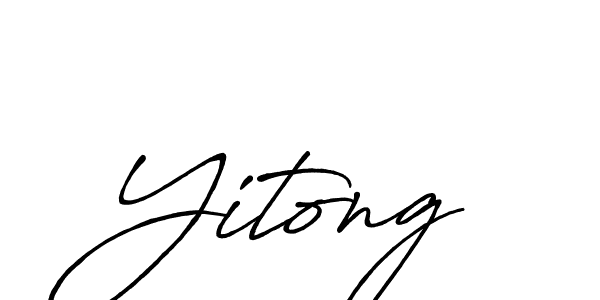 Also You can easily find your signature by using the search form. We will create Yitong name handwritten signature images for you free of cost using Antro_Vectra_Bolder sign style. Yitong signature style 7 images and pictures png