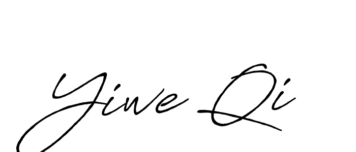 Make a beautiful signature design for name Yiwe Qi. With this signature (Antro_Vectra_Bolder) style, you can create a handwritten signature for free. Yiwe Qi signature style 7 images and pictures png