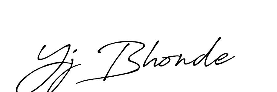 Design your own signature with our free online signature maker. With this signature software, you can create a handwritten (Antro_Vectra_Bolder) signature for name Yj Bhonde. Yj Bhonde signature style 7 images and pictures png
