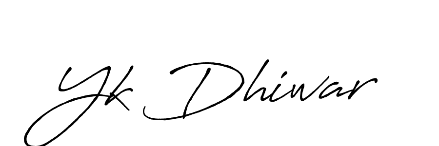 Also we have Yk Dhiwar name is the best signature style. Create professional handwritten signature collection using Antro_Vectra_Bolder autograph style. Yk Dhiwar signature style 7 images and pictures png