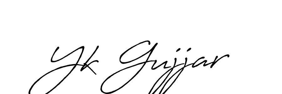 How to make Yk Gujjar signature? Antro_Vectra_Bolder is a professional autograph style. Create handwritten signature for Yk Gujjar name. Yk Gujjar signature style 7 images and pictures png