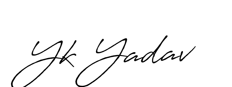 Use a signature maker to create a handwritten signature online. With this signature software, you can design (Antro_Vectra_Bolder) your own signature for name Yk Yadav. Yk Yadav signature style 7 images and pictures png