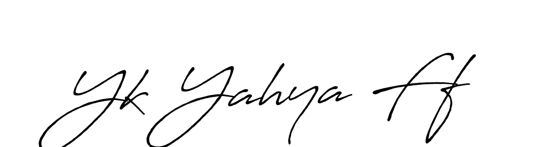 if you are searching for the best signature style for your name Yk Yahya Ff. so please give up your signature search. here we have designed multiple signature styles  using Antro_Vectra_Bolder. Yk Yahya Ff signature style 7 images and pictures png