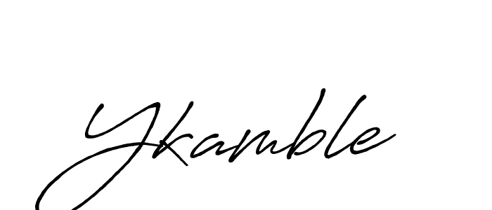 Design your own signature with our free online signature maker. With this signature software, you can create a handwritten (Antro_Vectra_Bolder) signature for name Ykamble. Ykamble signature style 7 images and pictures png