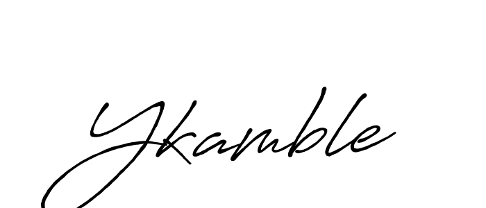 Make a beautiful signature design for name Ykamble. With this signature (Antro_Vectra_Bolder) style, you can create a handwritten signature for free. Ykamble signature style 7 images and pictures png