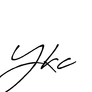 Make a beautiful signature design for name Ykc. With this signature (Antro_Vectra_Bolder) style, you can create a handwritten signature for free. Ykc signature style 7 images and pictures png