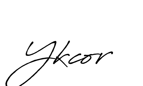 Make a beautiful signature design for name Ykcor. With this signature (Antro_Vectra_Bolder) style, you can create a handwritten signature for free. Ykcor signature style 7 images and pictures png