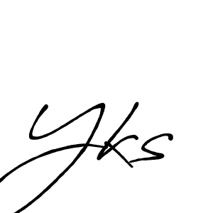 How to make Yks name signature. Use Antro_Vectra_Bolder style for creating short signs online. This is the latest handwritten sign. Yks signature style 7 images and pictures png
