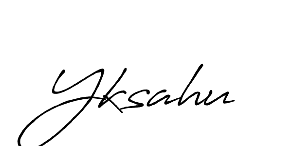 Yksahu stylish signature style. Best Handwritten Sign (Antro_Vectra_Bolder) for my name. Handwritten Signature Collection Ideas for my name Yksahu. Yksahu signature style 7 images and pictures png