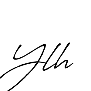 How to Draw Ylh signature style? Antro_Vectra_Bolder is a latest design signature styles for name Ylh. Ylh signature style 7 images and pictures png