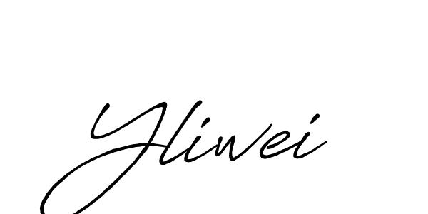 How to make Yliwei name signature. Use Antro_Vectra_Bolder style for creating short signs online. This is the latest handwritten sign. Yliwei signature style 7 images and pictures png