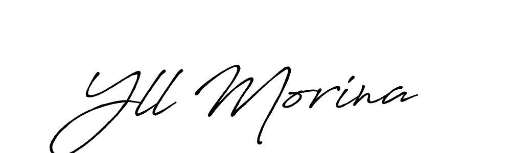 Yll Morina stylish signature style. Best Handwritten Sign (Antro_Vectra_Bolder) for my name. Handwritten Signature Collection Ideas for my name Yll Morina. Yll Morina signature style 7 images and pictures png