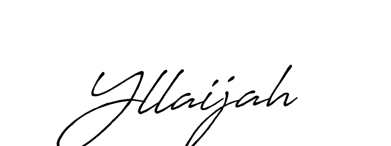 if you are searching for the best signature style for your name Yllaijah. so please give up your signature search. here we have designed multiple signature styles  using Antro_Vectra_Bolder. Yllaijah signature style 7 images and pictures png