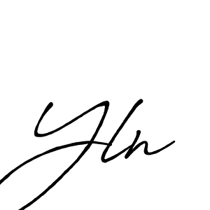 You should practise on your own different ways (Antro_Vectra_Bolder) to write your name (Yln) in signature. don't let someone else do it for you. Yln signature style 7 images and pictures png