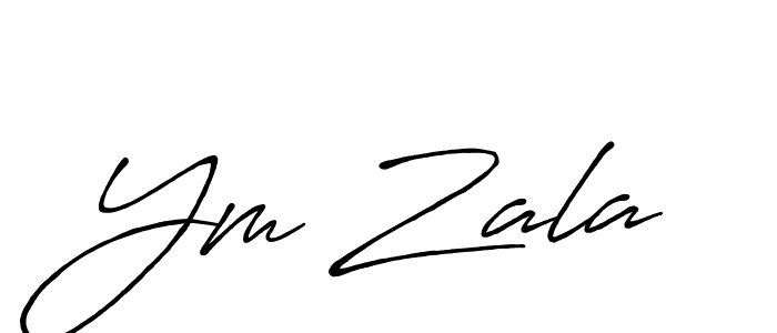 Use a signature maker to create a handwritten signature online. With this signature software, you can design (Antro_Vectra_Bolder) your own signature for name Ym Zala. Ym Zala signature style 7 images and pictures png