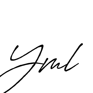 Yml stylish signature style. Best Handwritten Sign (Antro_Vectra_Bolder) for my name. Handwritten Signature Collection Ideas for my name Yml. Yml signature style 7 images and pictures png