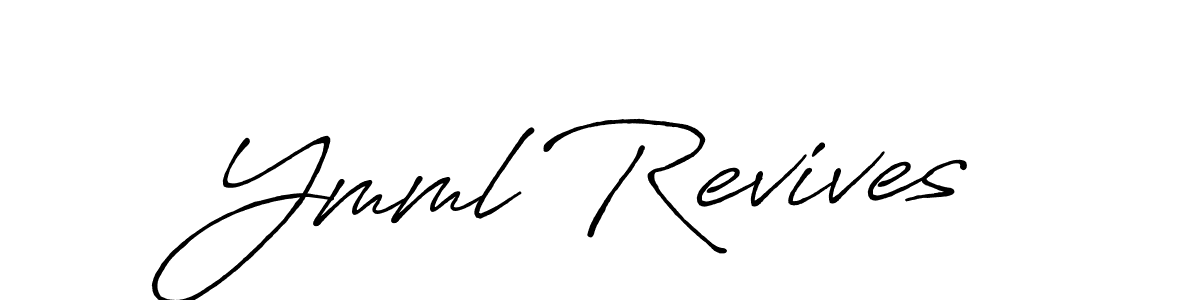 How to make Ymml Revives signature? Antro_Vectra_Bolder is a professional autograph style. Create handwritten signature for Ymml Revives name. Ymml Revives signature style 7 images and pictures png