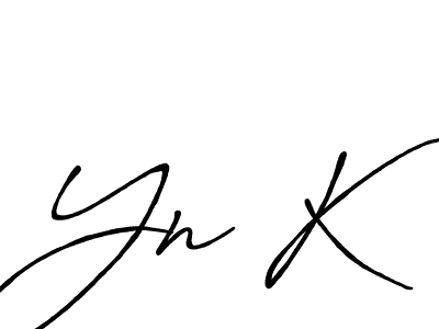 You should practise on your own different ways (Antro_Vectra_Bolder) to write your name (Yn K) in signature. don't let someone else do it for you. Yn K signature style 7 images and pictures png