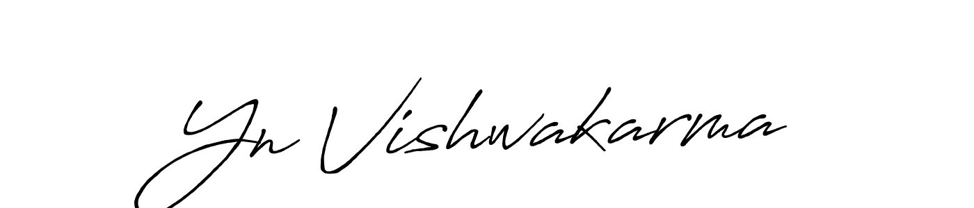 How to make Yn Vishwakarma signature? Antro_Vectra_Bolder is a professional autograph style. Create handwritten signature for Yn Vishwakarma name. Yn Vishwakarma signature style 7 images and pictures png