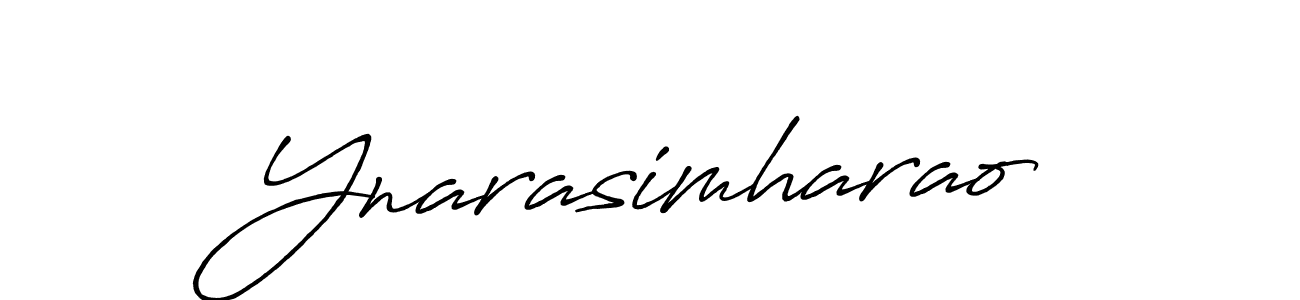 How to make Ynarasimharao name signature. Use Antro_Vectra_Bolder style for creating short signs online. This is the latest handwritten sign. Ynarasimharao signature style 7 images and pictures png