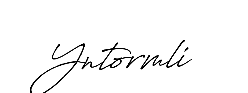 How to make Yntormli name signature. Use Antro_Vectra_Bolder style for creating short signs online. This is the latest handwritten sign. Yntormli signature style 7 images and pictures png