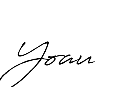 How to make Yoau name signature. Use Antro_Vectra_Bolder style for creating short signs online. This is the latest handwritten sign. Yoau signature style 7 images and pictures png