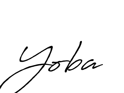 Use a signature maker to create a handwritten signature online. With this signature software, you can design (Antro_Vectra_Bolder) your own signature for name Yoba. Yoba signature style 7 images and pictures png