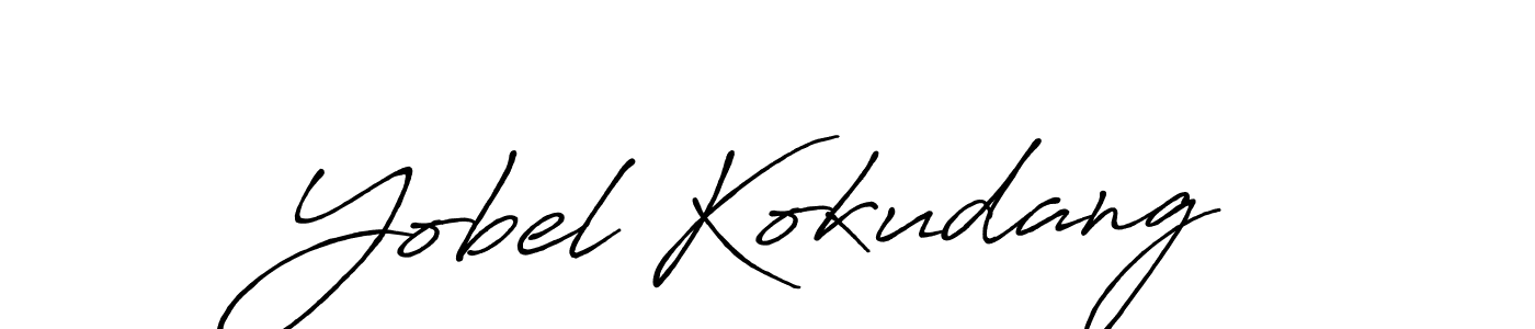 How to make Yobel Kokudang name signature. Use Antro_Vectra_Bolder style for creating short signs online. This is the latest handwritten sign. Yobel Kokudang signature style 7 images and pictures png