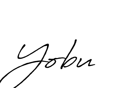 Yobu stylish signature style. Best Handwritten Sign (Antro_Vectra_Bolder) for my name. Handwritten Signature Collection Ideas for my name Yobu. Yobu signature style 7 images and pictures png