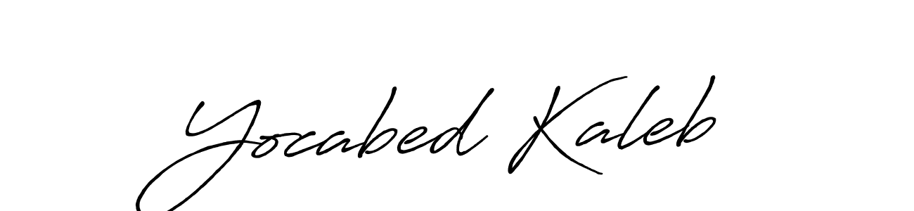 Make a beautiful signature design for name Yocabed Kaleb. With this signature (Antro_Vectra_Bolder) style, you can create a handwritten signature for free. Yocabed Kaleb signature style 7 images and pictures png