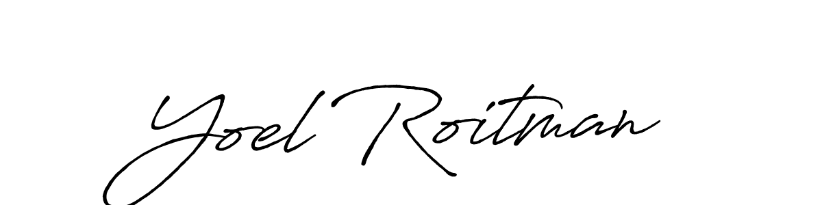 The best way (Antro_Vectra_Bolder) to make a short signature is to pick only two or three words in your name. The name Yoel Roitman include a total of six letters. For converting this name. Yoel Roitman signature style 7 images and pictures png