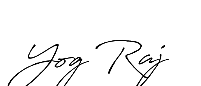 How to make Yog Raj signature? Antro_Vectra_Bolder is a professional autograph style. Create handwritten signature for Yog Raj name. Yog Raj signature style 7 images and pictures png