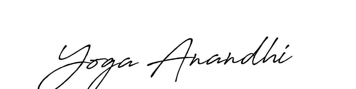 Use a signature maker to create a handwritten signature online. With this signature software, you can design (Antro_Vectra_Bolder) your own signature for name Yoga Anandhi. Yoga Anandhi signature style 7 images and pictures png