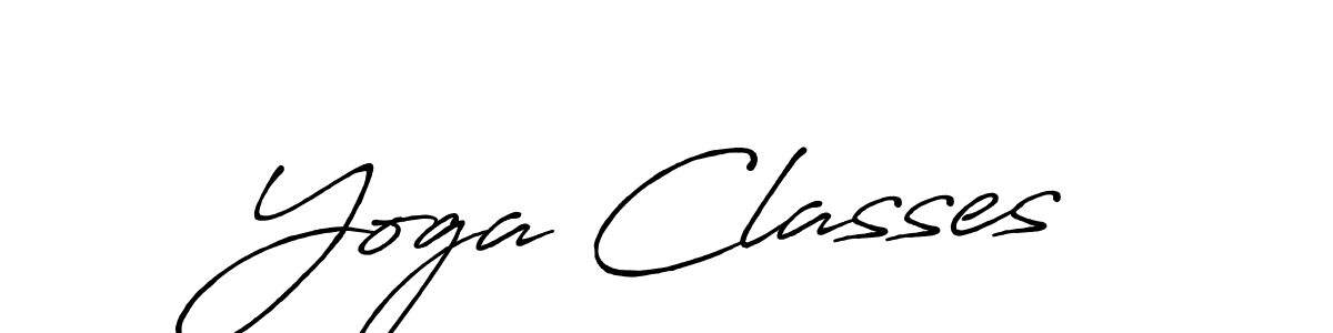 The best way (Antro_Vectra_Bolder) to make a short signature is to pick only two or three words in your name. The name Yoga Classes include a total of six letters. For converting this name. Yoga Classes signature style 7 images and pictures png
