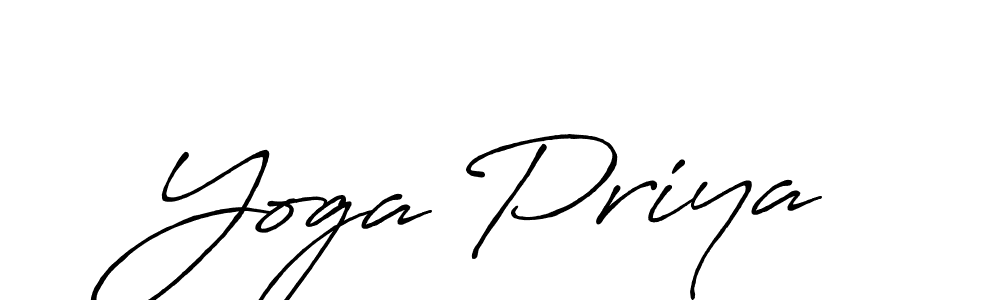 Use a signature maker to create a handwritten signature online. With this signature software, you can design (Antro_Vectra_Bolder) your own signature for name Yoga Priya. Yoga Priya signature style 7 images and pictures png