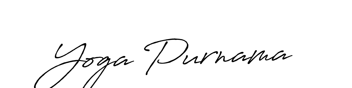 Yoga Purnama stylish signature style. Best Handwritten Sign (Antro_Vectra_Bolder) for my name. Handwritten Signature Collection Ideas for my name Yoga Purnama. Yoga Purnama signature style 7 images and pictures png