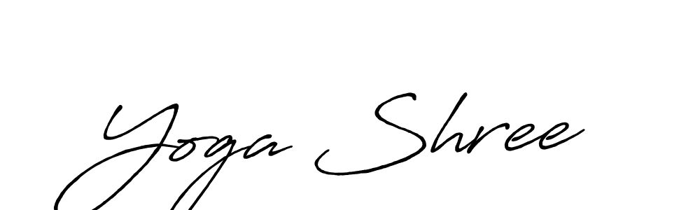 Make a beautiful signature design for name Yoga Shree. With this signature (Antro_Vectra_Bolder) style, you can create a handwritten signature for free. Yoga Shree signature style 7 images and pictures png