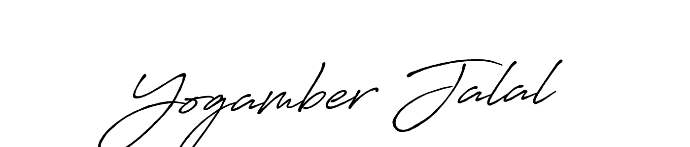 Create a beautiful signature design for name Yogamber Jalal. With this signature (Antro_Vectra_Bolder) fonts, you can make a handwritten signature for free. Yogamber Jalal signature style 7 images and pictures png