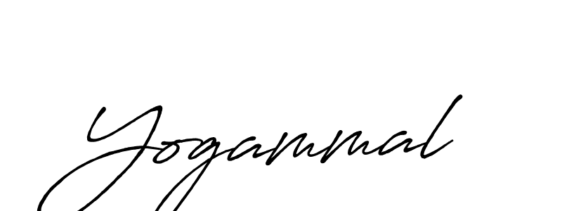 Use a signature maker to create a handwritten signature online. With this signature software, you can design (Antro_Vectra_Bolder) your own signature for name Yogammal. Yogammal signature style 7 images and pictures png