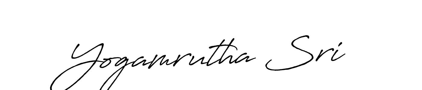 Use a signature maker to create a handwritten signature online. With this signature software, you can design (Antro_Vectra_Bolder) your own signature for name Yogamrutha Sri. Yogamrutha Sri signature style 7 images and pictures png