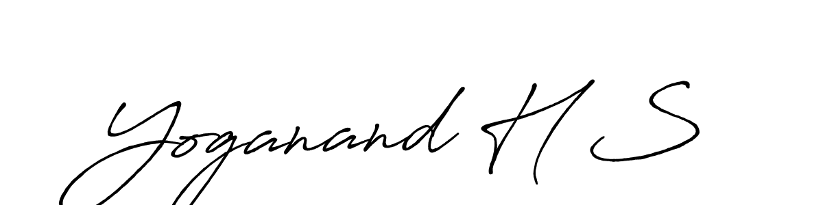 How to make Yoganand H S signature? Antro_Vectra_Bolder is a professional autograph style. Create handwritten signature for Yoganand H S name. Yoganand H S signature style 7 images and pictures png