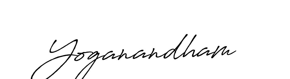 Yoganandham stylish signature style. Best Handwritten Sign (Antro_Vectra_Bolder) for my name. Handwritten Signature Collection Ideas for my name Yoganandham. Yoganandham signature style 7 images and pictures png