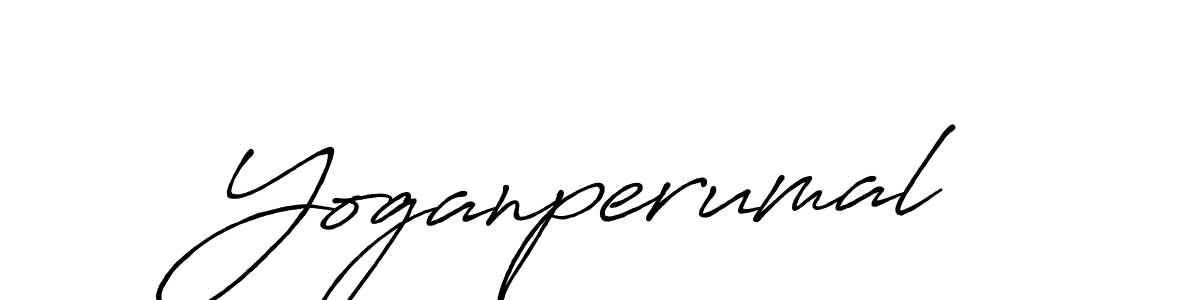 Yoganperumal stylish signature style. Best Handwritten Sign (Antro_Vectra_Bolder) for my name. Handwritten Signature Collection Ideas for my name Yoganperumal. Yoganperumal signature style 7 images and pictures png